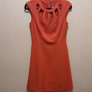 Vince Camuto Coral Cutout Mini Dress